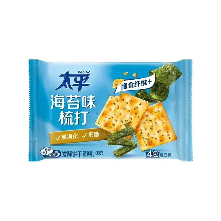 太平 加钙梳打饼干（海苔味） 含膳食纤维 1包 100 克