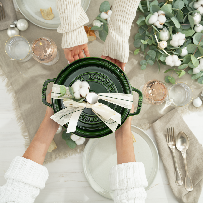 STAUB Cast Iron 2.75-qt Round Cocotte 2.75-qt / Basil 1 each