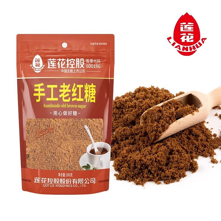 莲花 手工老红糖食用 正品家用山东特产 300 克