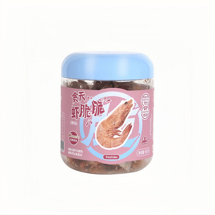 贪天虾脆脆原味1罐80g追剧休闲海味零食 80 克