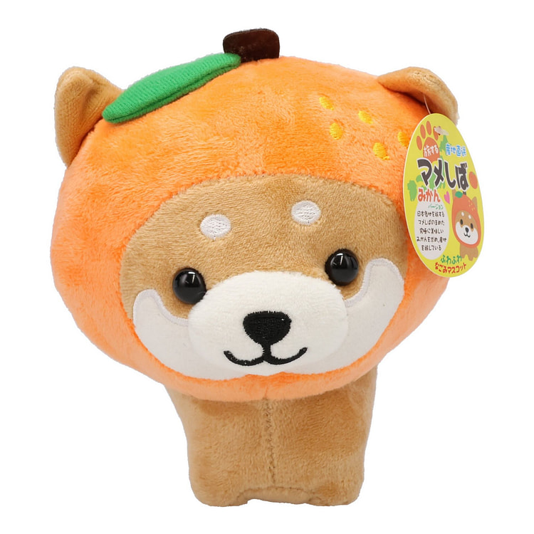 Traveling MameShiba Plushie - Mandarin Orange