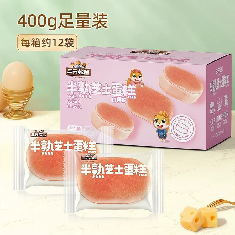 Three Squirrels White Peach Cheesecake (400g) 400 g