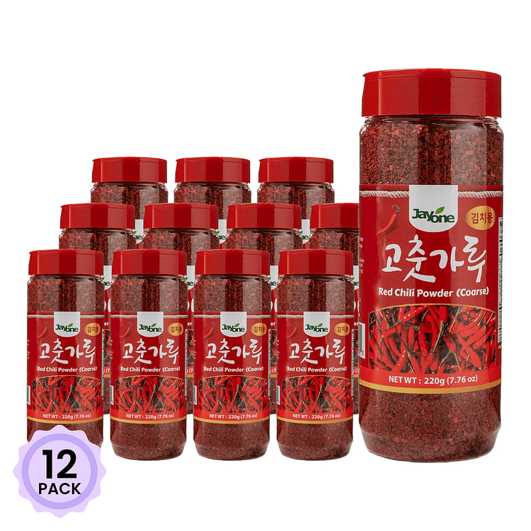 Jayone Red Chili Powder, Coarse 220 g*12 pack
