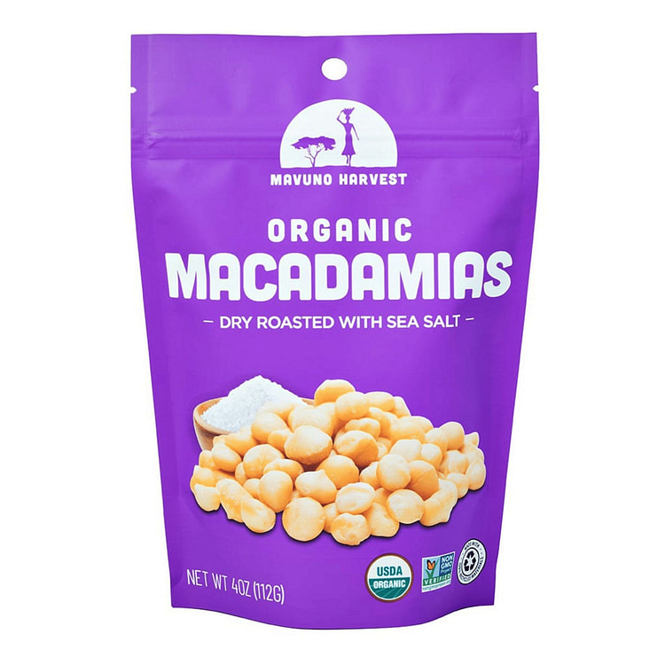Organic Macadamias w/ Sea Salt | 4 oz (6 bags)