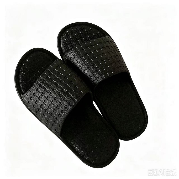 Thin home men's slippers black size 44-45/1 pair 1 each