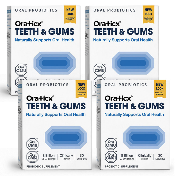 Oraticx Teeth & Gums Oral Probiotics 4-Pack 30 count*4 pack
