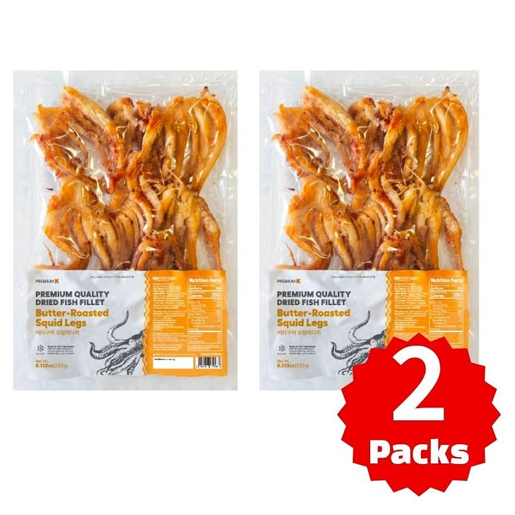 黄油烤鱿鱼腿 x 2包 230 克*2 包