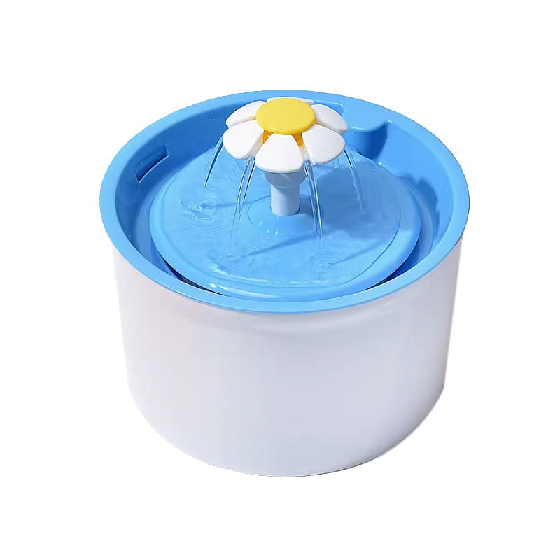 [HiiiGet] Pet Water Fountain with Stainless Steel Lid, Automatic Fountain & LED 80 oz