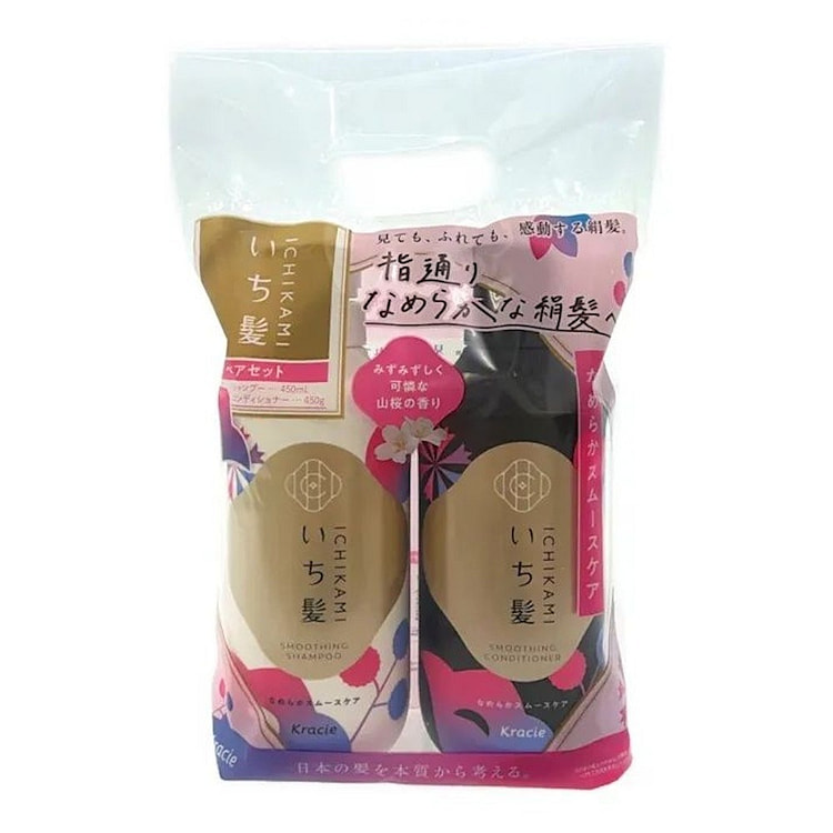 ICHIKAMI Smooth Shampoo Conditioner Cherry Blossom 1 count