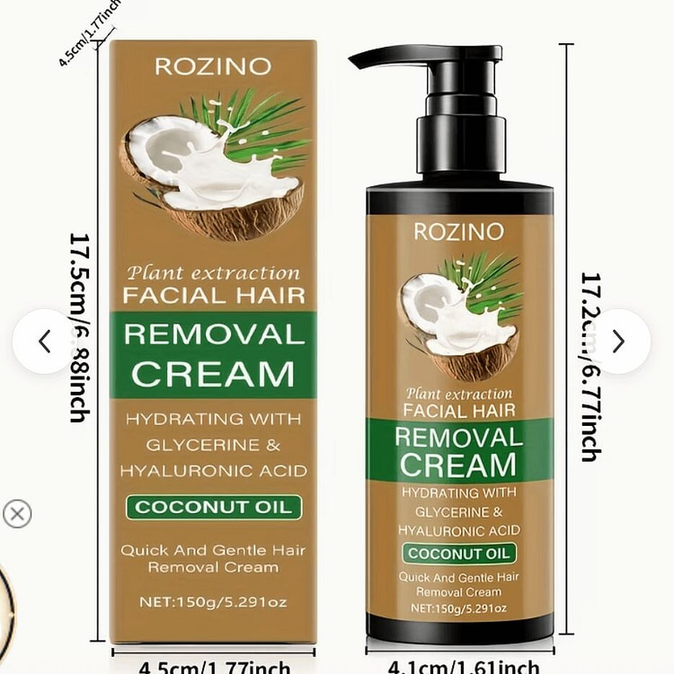 3-Month Effectiveness, 150g Coconut Hair Removal 1 can