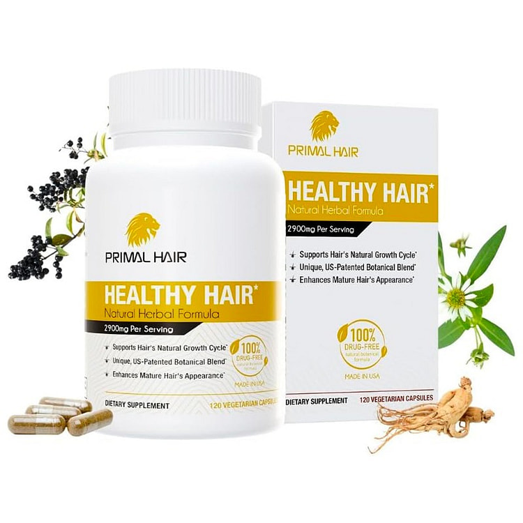順天堂  從內而外重新煥發頭髮活力  全天然生髮營養補充 - PRIMAL HAIR 適合男士和女士 (1瓶120個膠囊)