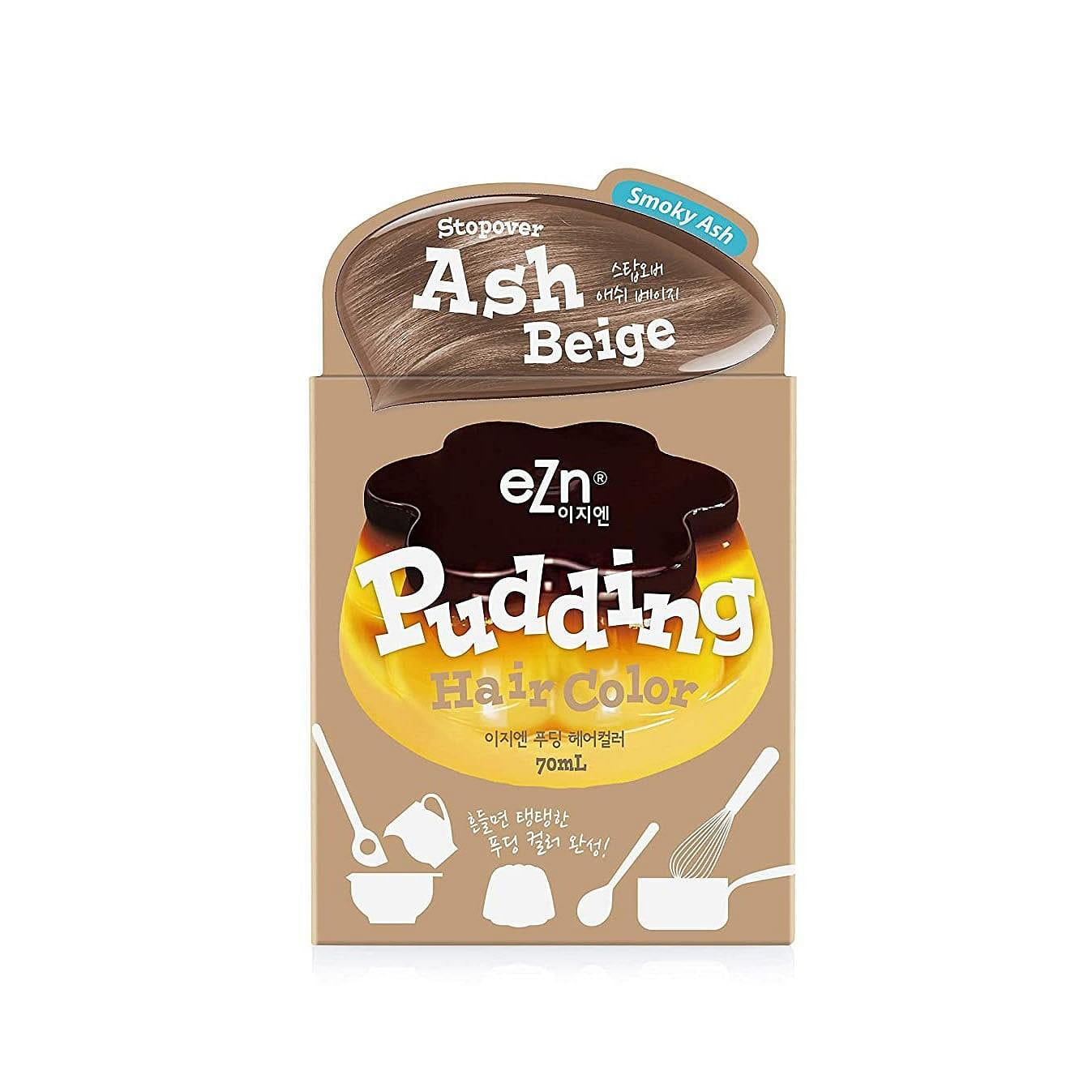 eZn Stopover Ash Beige Pudding Hair Color 140ml 1 box