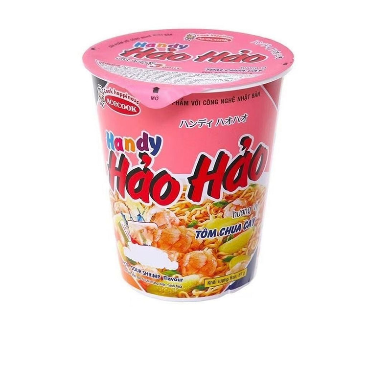 越南风味好好面67g*5 mi hao hao ly杯装酸辣虾泡面干脆速食方便