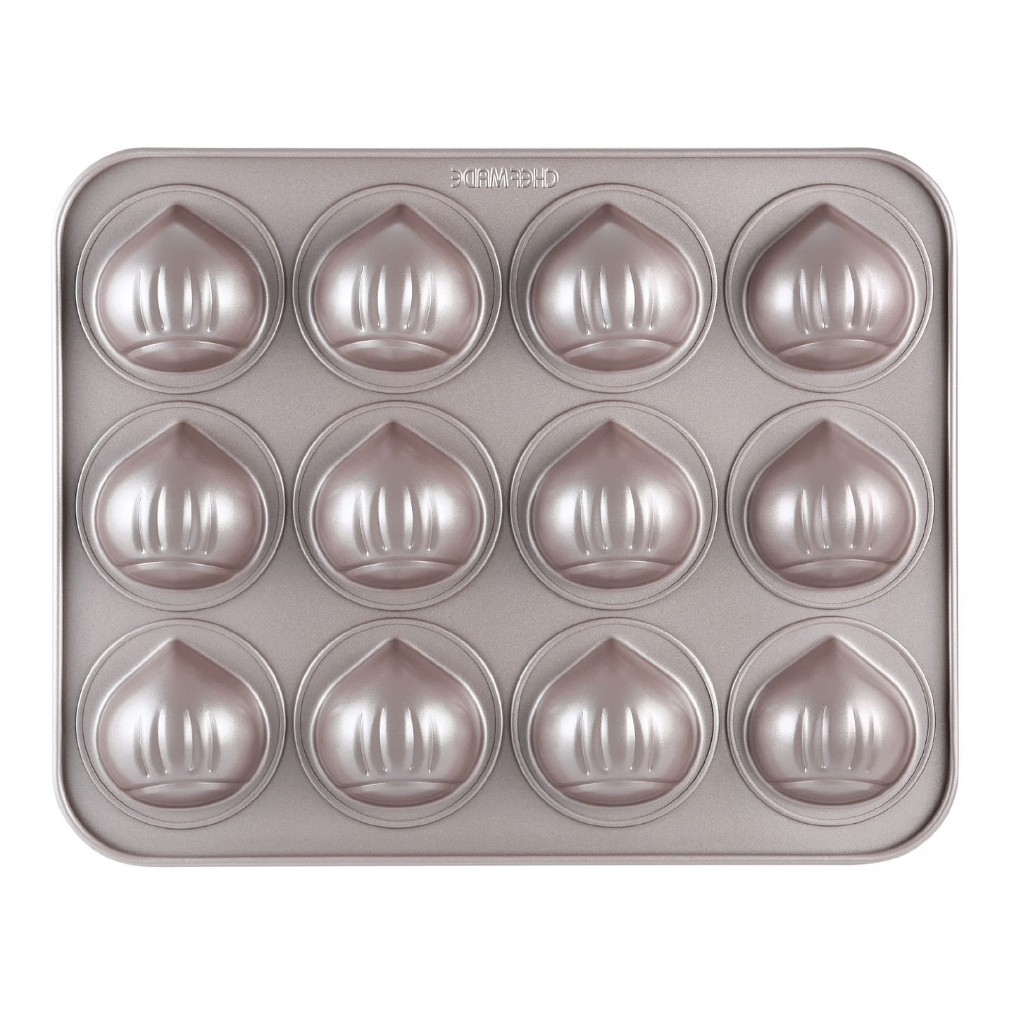 CHEFMADE 12-Cavity Chestnut-Shaped Muffin Cake Pan 1 each