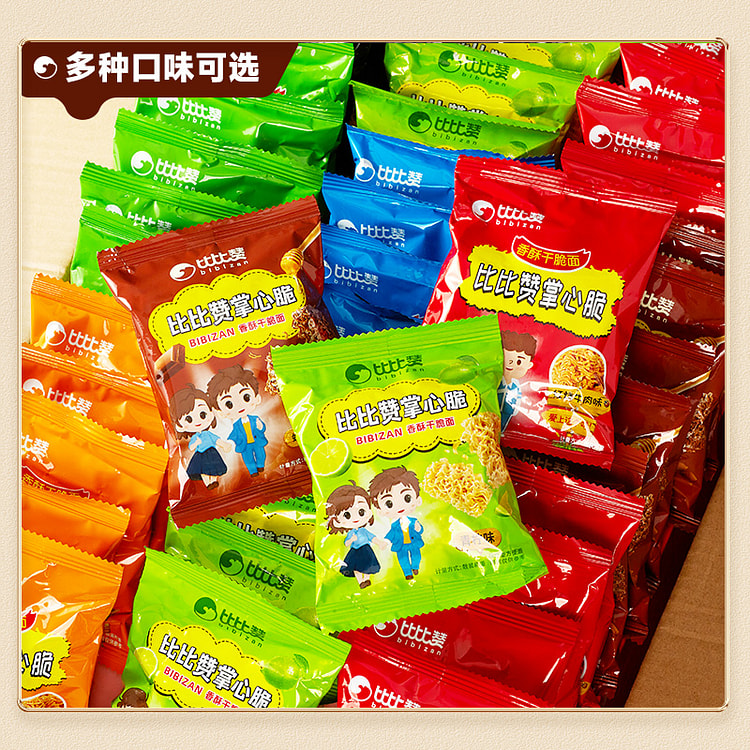 比比赞 掌心脆  葱香鸡汁味 干脆面 10袋