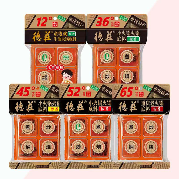 德莊重庆特产德庄火锅底料45度中辣360g*1