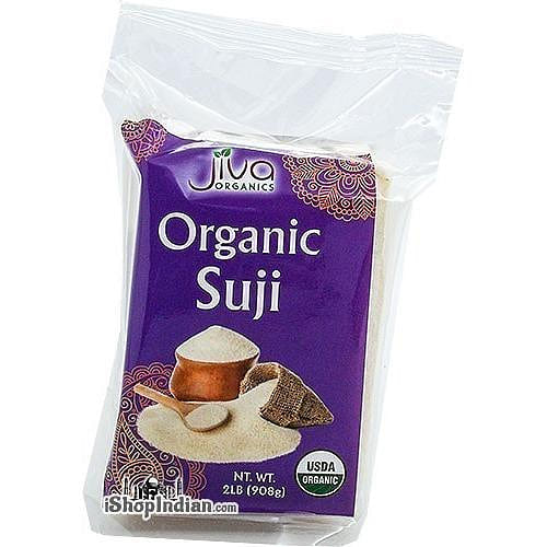 Jiva Organics Suji (Cream of Wheat - Rawa) Wheat Semolina, 2 lbs bag 2 lb
