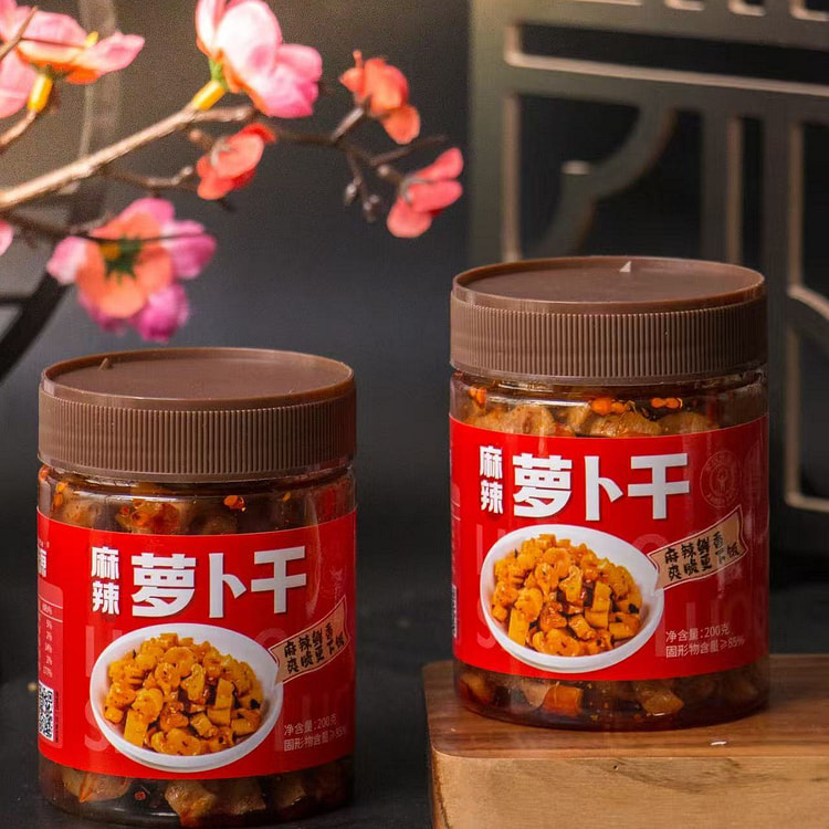 北极源嘎嘣脆麻辣萝卜干下饭菜 200g*2瓶