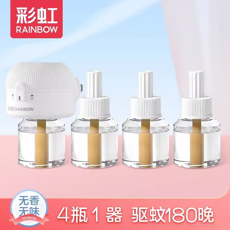Rainbow Electric Mosquito Liquid 34ml/bottle*4+Heater*1 136 ml