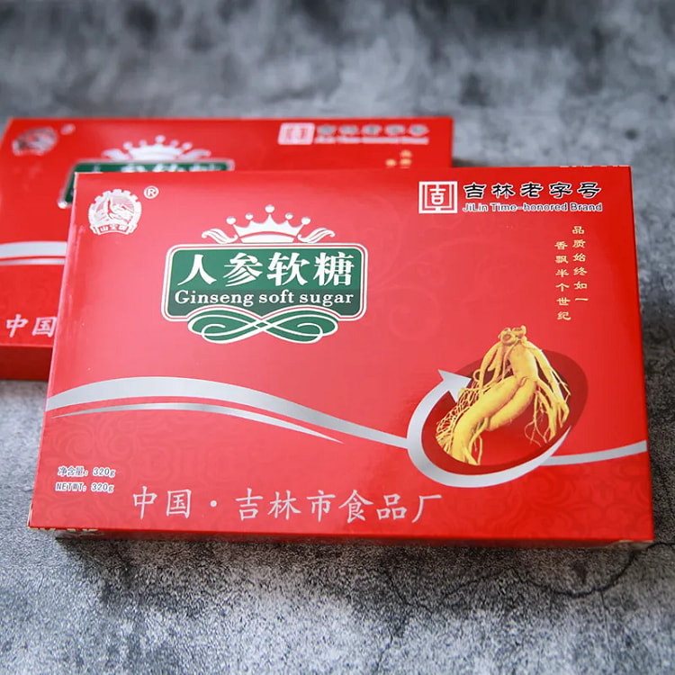 东北特产山宝牌人参软糖320g*1盒