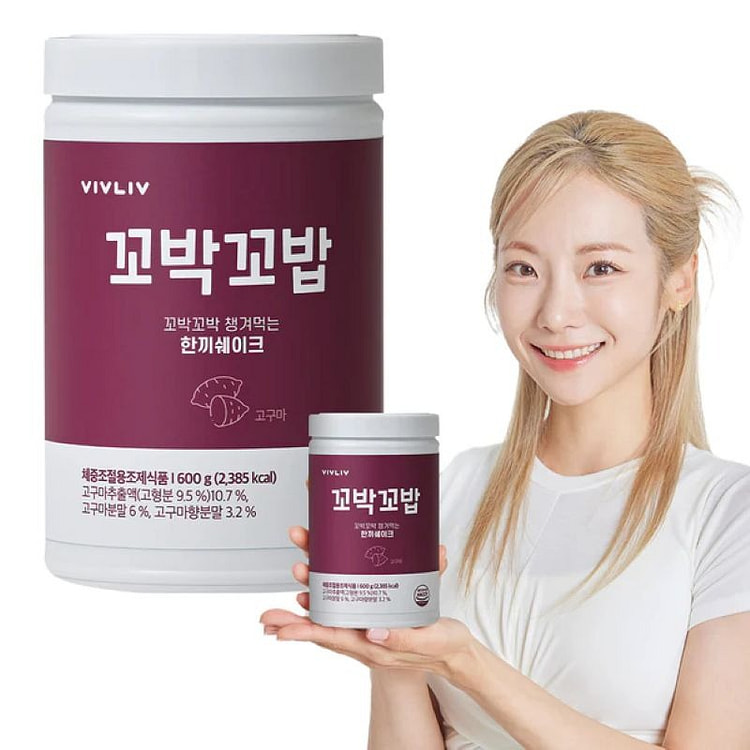 Kkobak Kkobap 餐食代表蛋白奶昔红薯 600 克