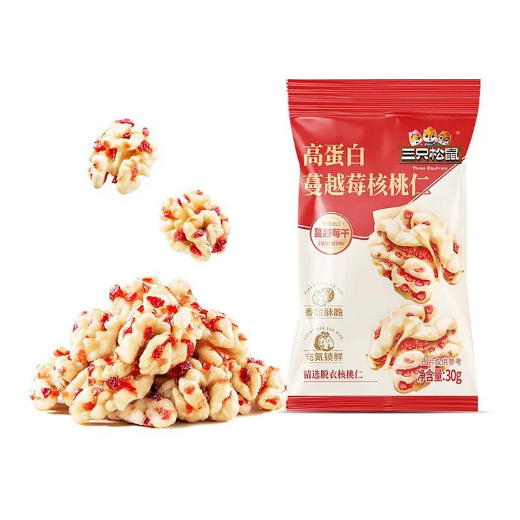 蔓越莓核桃仁 坚果蔓越莓核桃仁3袋