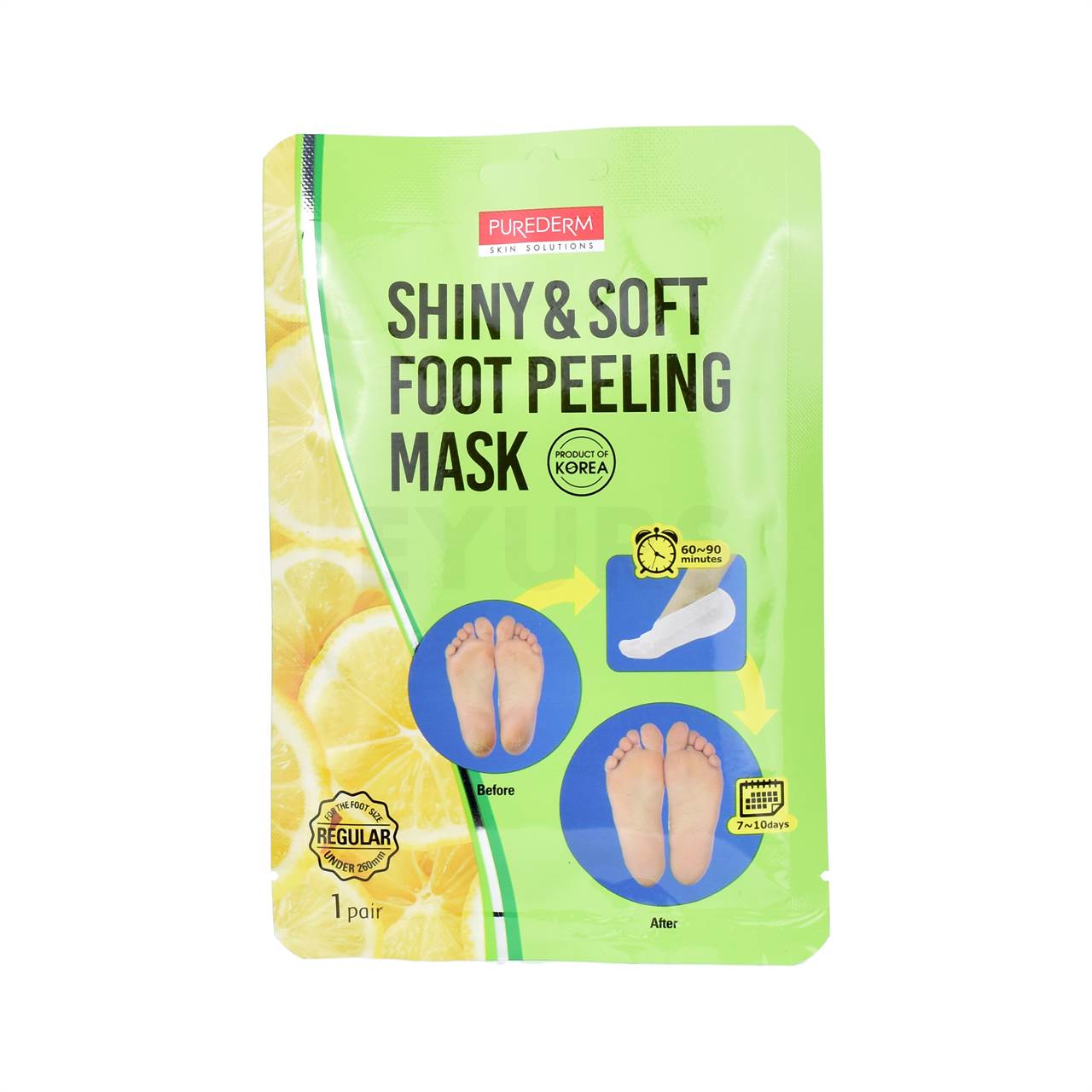 PUREDERM Shiny & Soft Foot Peeling Mask (1 Pair) 1 cái