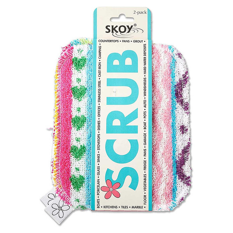 Skoy 2 Pack Scrub, Assorted Design 2 pack