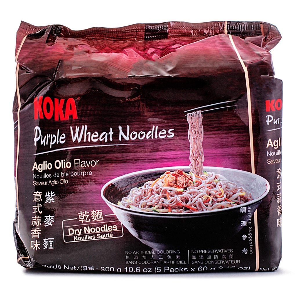 Get Koka Purple Wheat Noodles, Aglio Olio Flavor Delivered Weee