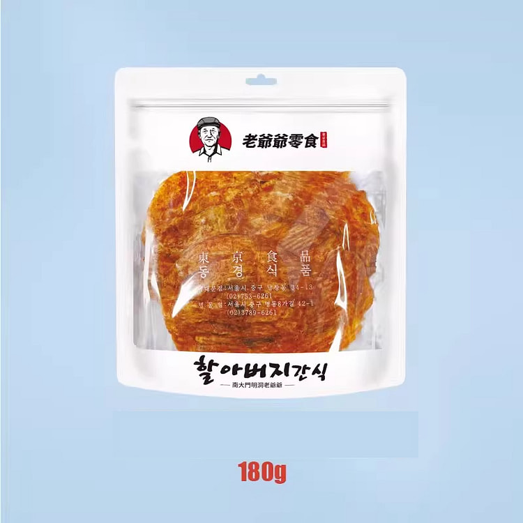 南大门明洞老爷爷 辣味鱼饼安康鱼片 180g*1袋