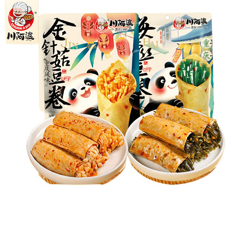 川阿婆 金针菇海带豆卷 双口味118g*2袋 236 克
