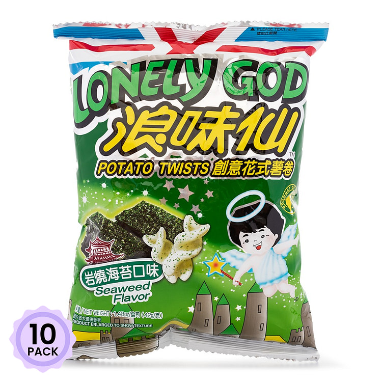 旺旺 浪味仙花式薯卷 盐烧海苔味 42 克*10 包