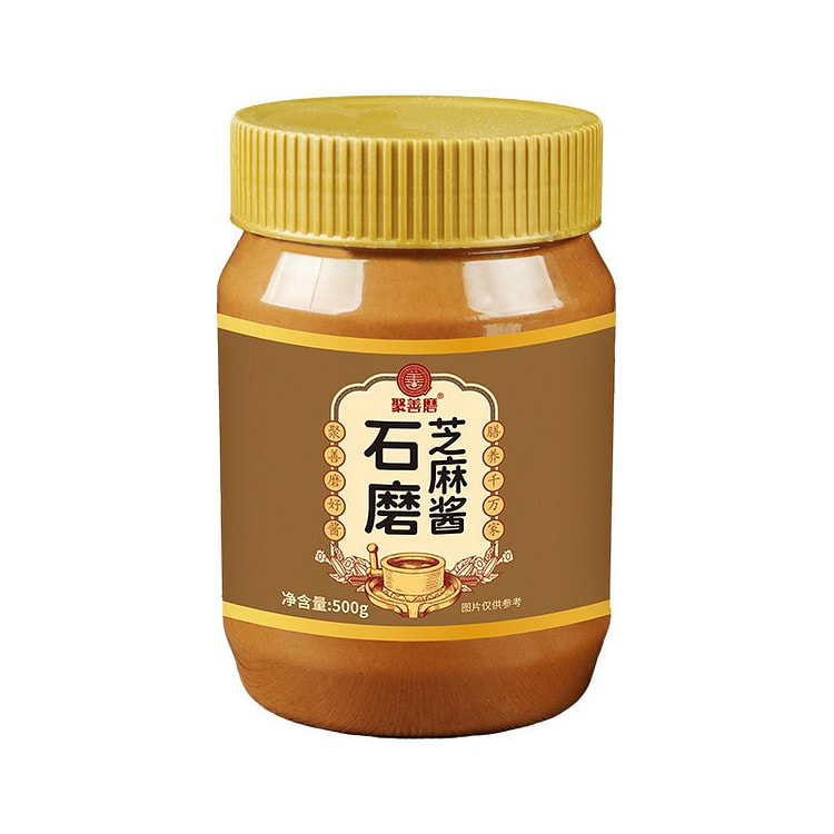 聚善磨 纯芝麻酱 500g 石磨芝麻酱 1 瓶