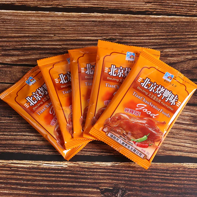 Beijing Roast Duck Spicy Strips 8090 Childhood Nostalgic Snacks Casual Soy Products Vegetarian [18g*2 packs] 36 g