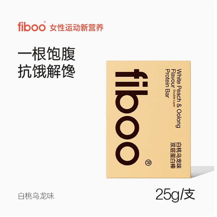 Fiboo蛋白棒白桃乌龙 桃香入茶味