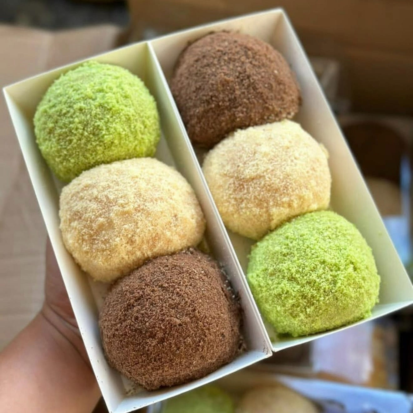 Chocolate, Matcha, Vanila Custard Cream Buns Combo 1 count