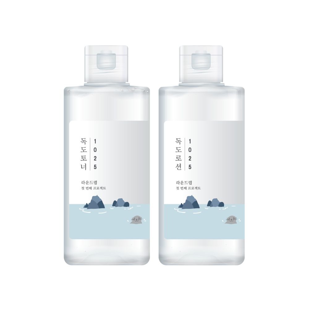 ROUND LAB - 1025 Dokdo Toner + Lotion Set (200ml/each) 1.5 파운드