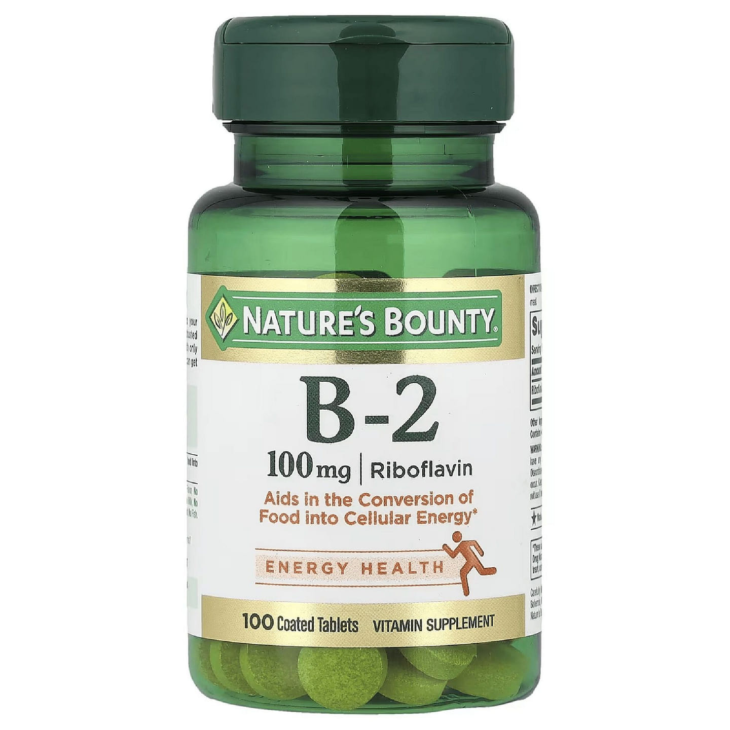 Nature’s Bounty Vitamin B-2 100mg (100 Tablets) 100 each