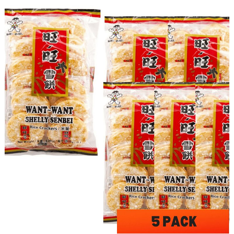 台湾旺旺雪饼 经典童年美食 150克*5袋 150 克