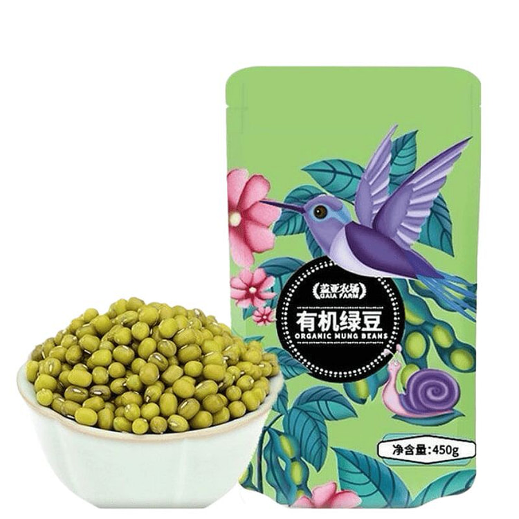盖亚农场有机绿豆 绿豆粥易出沙 1袋 450 克