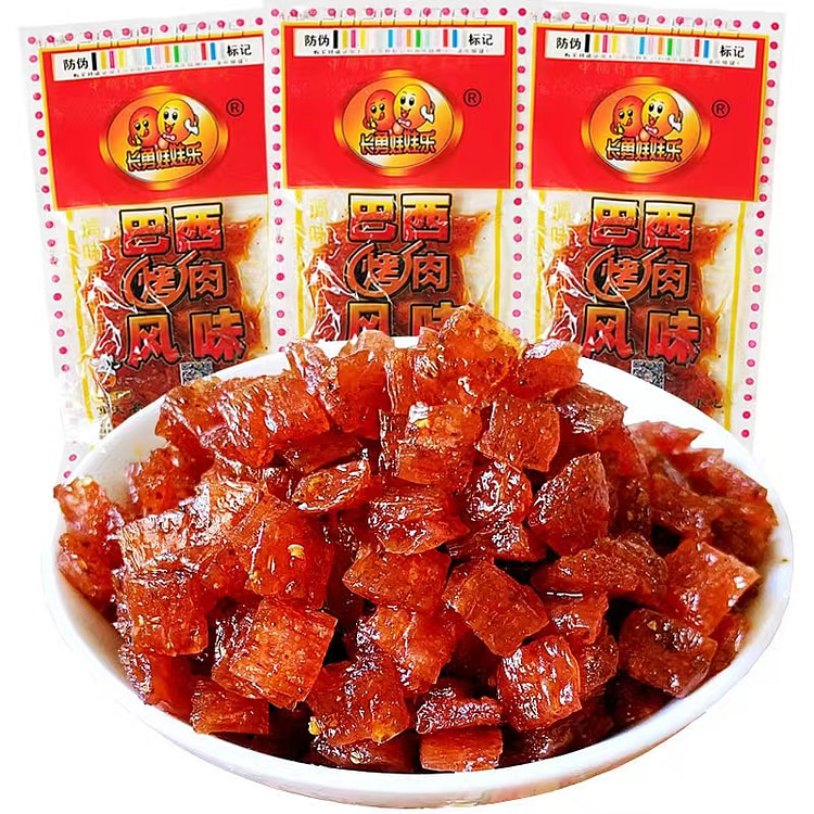 长勇娃娃乐巴西烤肉辣条片怀旧零食13g*10包