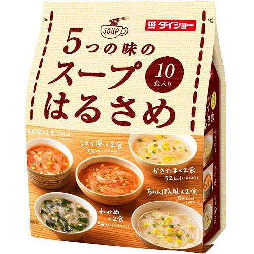Daisho Five Flavors Instant Vermicelli Soup 10pcs 1 each
