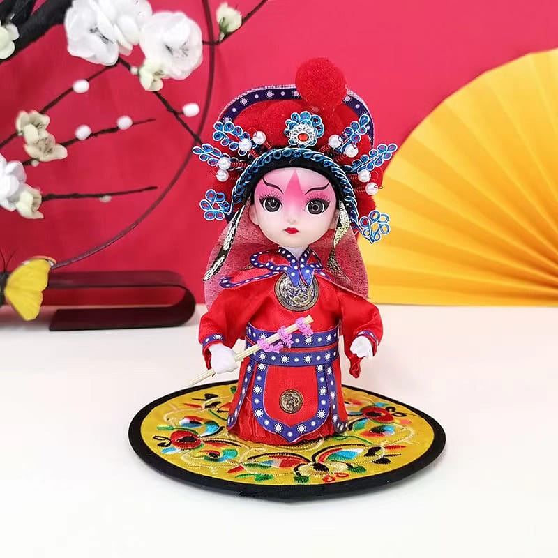 Handmade Peking Opera Figurine – Silk Cloth Doll for Home Decor and Gifts-05 150 g