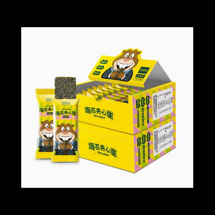 海狸先生加钙加DHA夹心海苔40g/盒*2盒-原味