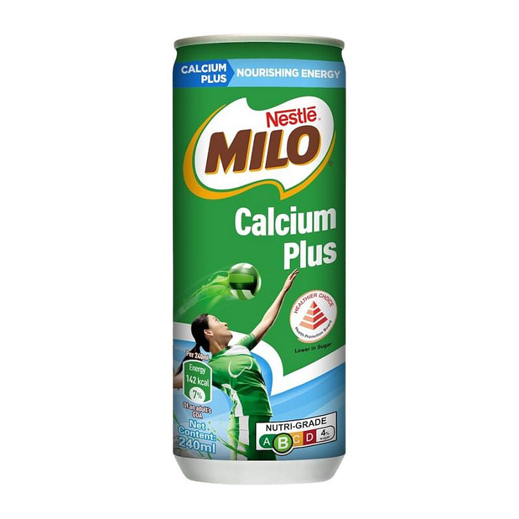 Thức uống lúa mạch Nestlé Milo Calcium Plus 240ml 1 lon