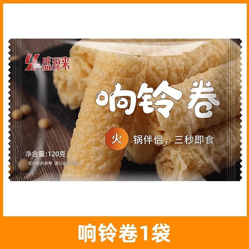 [1 bag of 10 root] Sheng Yuanlai rings to roll the bean skin roll for 3 seconds, 120 g
