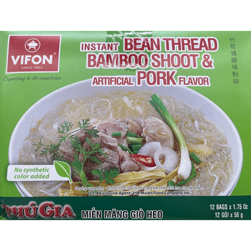 Vifon Instant Bean Thread Bamboo Pork pack of 12 1 each