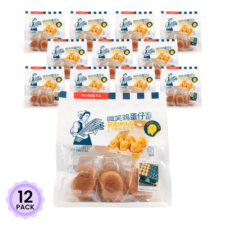 诺贝达微笑鸡蛋仔 248 克*12 包