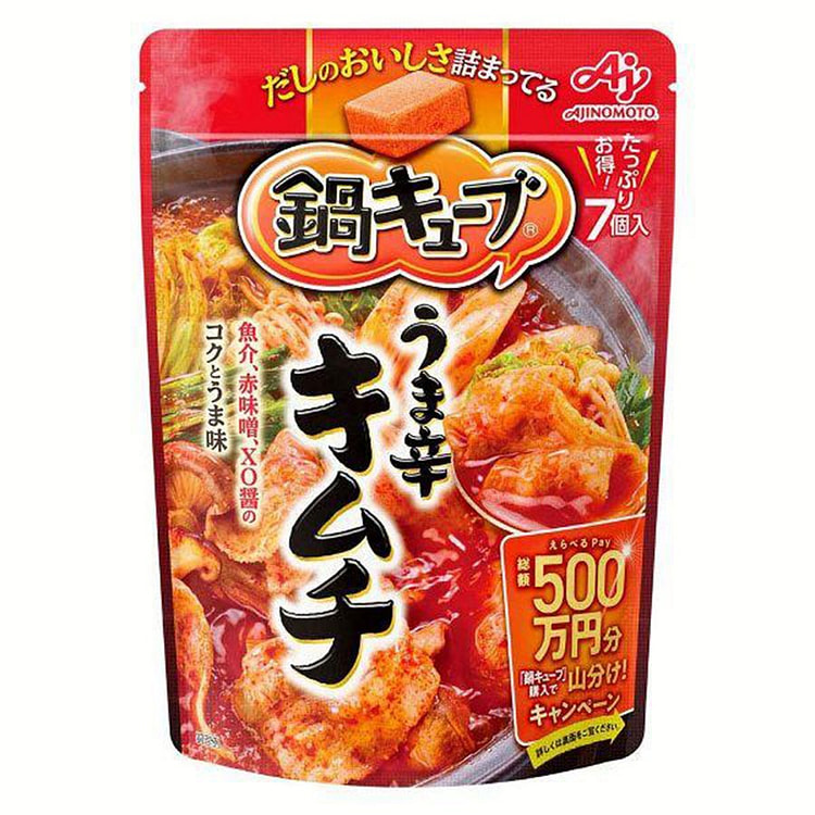 日本直邮 味之素品牌 鲜香浓郁 辣白菜锅底料 辛辣口味 7个/
