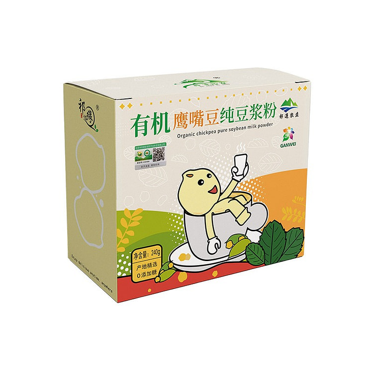 祁连农庄有机鹰嘴豆粉熟即食原味纯豆浆粉养生早餐冲饮 240 克